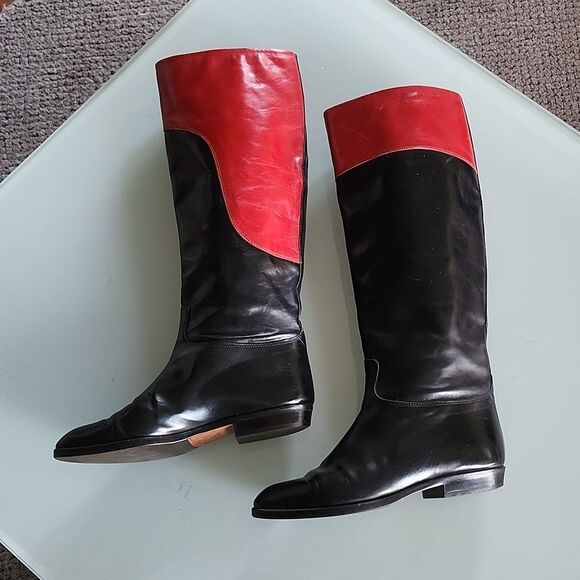 Gucci Vintage Leather Riding Boots - Picture 3 of 12